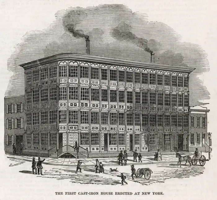Framed Print : First cast-iron house in New York Framed Print : First cast-iron house in New York