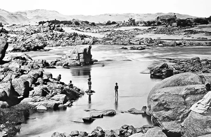 Framed Print : First cataract on the River Nile, Egypt, Victorian period