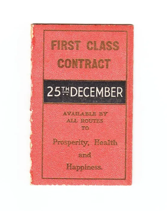 Framed Print : First Class Contract, spoof ticket Framed Print : First Class Contract, spoof ticket