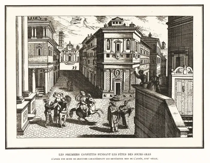 Framed Print : The first confetti at Mardi Gras, Venice, 17th century Framed Print : The first confetti at Mardi Gras, Venice, 17th century