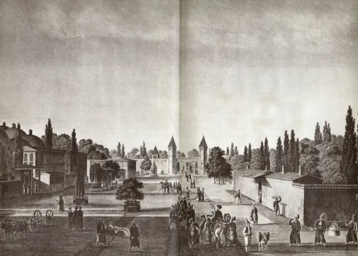 Framed Print : The First Court of the Seraglio, Istanbul, Turkey Framed Print : The First Court of the Seraglio, Istanbul, Turkey