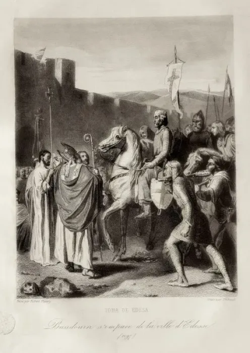 Framed Print : First Crusade. The conquest of Edessa (February Framed Print : First Crusade. The conquest of Edessa (February