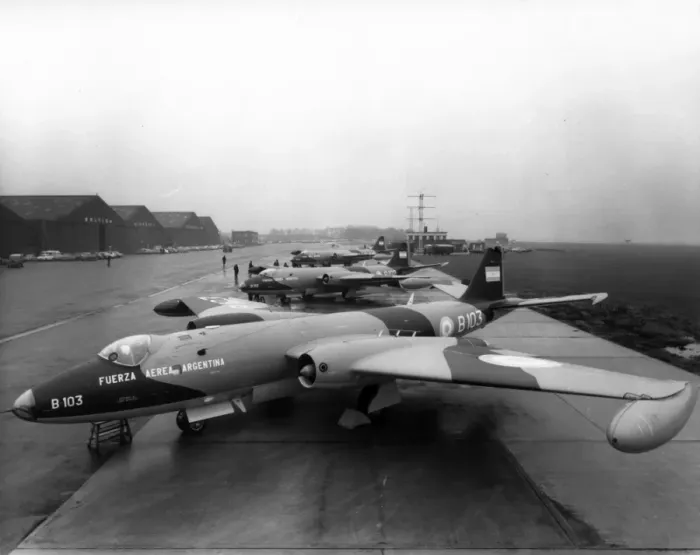 Framed Print : The first three English Electric Canberra B62s Framed Print : The first three English Electric Canberra B62s