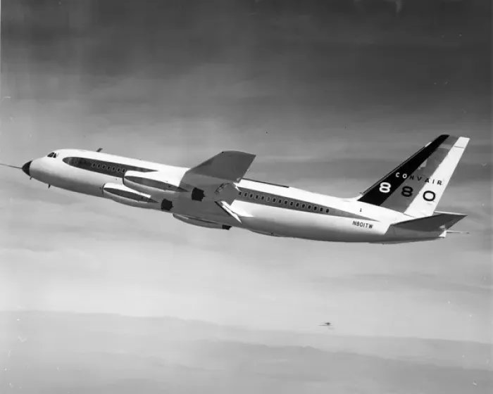 Framed Print : The first flight of the Convair 880 N801TW from Lindbergh Framed Print : The first flight of the Convair 880 N801TW from Lindbergh