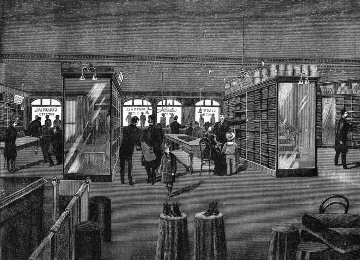 Framed Print : First Floor of Our Boys Clothing Company, Oxford St, London Framed Print : First Floor of Our Boys Clothing Company, Oxford St, London