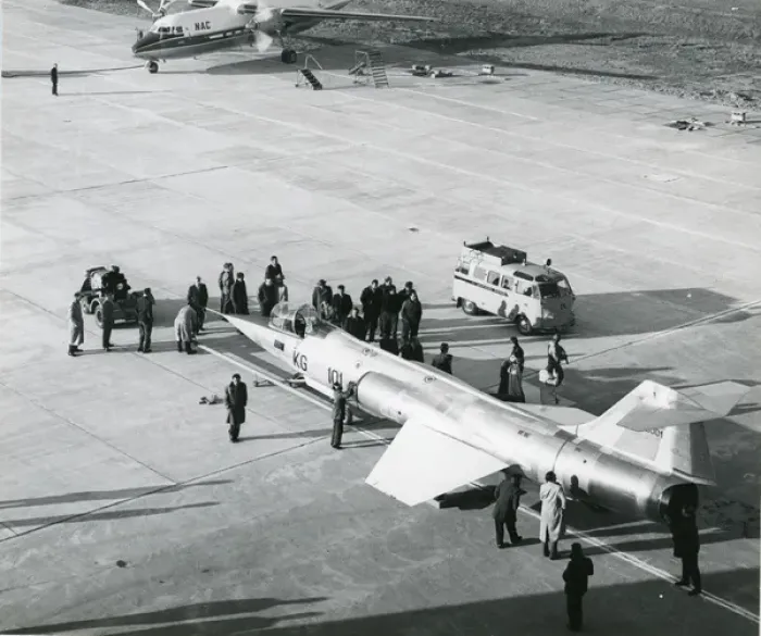 Framed Print : The first Fokker-built F-104G Starfighter for the Luftwa? Framed Print : The first Fokker-built F-104G Starfighter for the Luftwa?