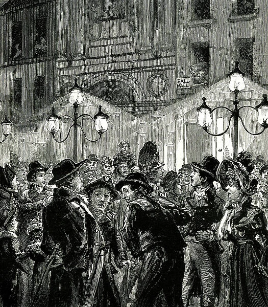 The First Gaslight in Pall Mall, London