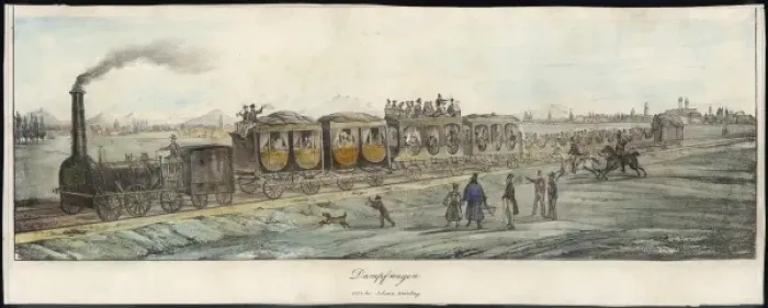 Framed Print : First German Train Framed Print : First German Train
