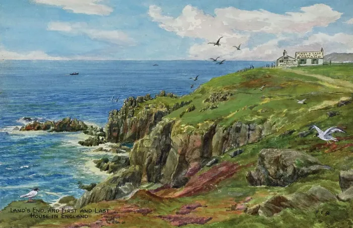 Framed Print : First and Last House in England, Land's End, Cornwall Framed Print : First and Last House in England, Land's End, Cornwall