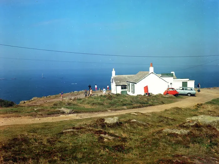 Framed Print : First and Last House and Longships Lighthouse, Land's End