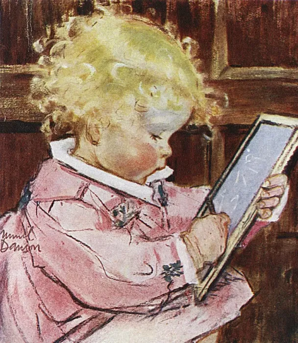 Framed Print : The First Lesson by Muriel Dawson Framed Print : The First Lesson by Muriel Dawson