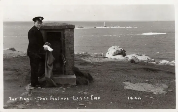 Framed Print : The First and Last Postman - Lands End, Cornwall Framed Print : The First and Last Postman - Lands End, Cornwall