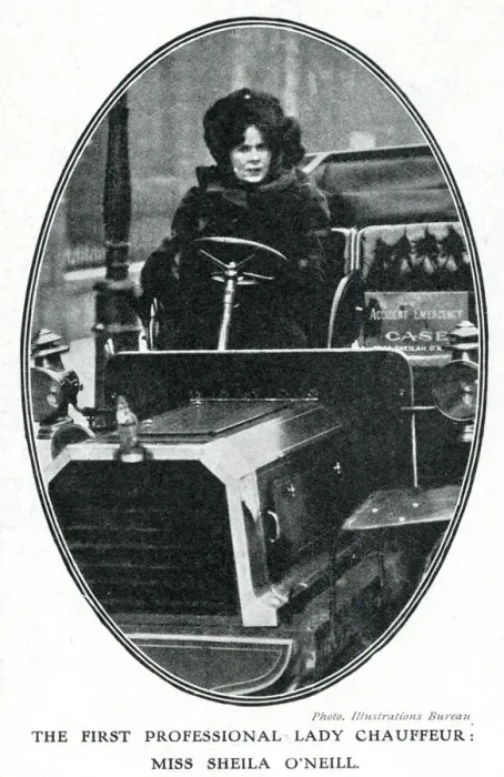 Framed Print : First professional female chauffeur 1909 Framed Print : First professional female chauffeur 1909