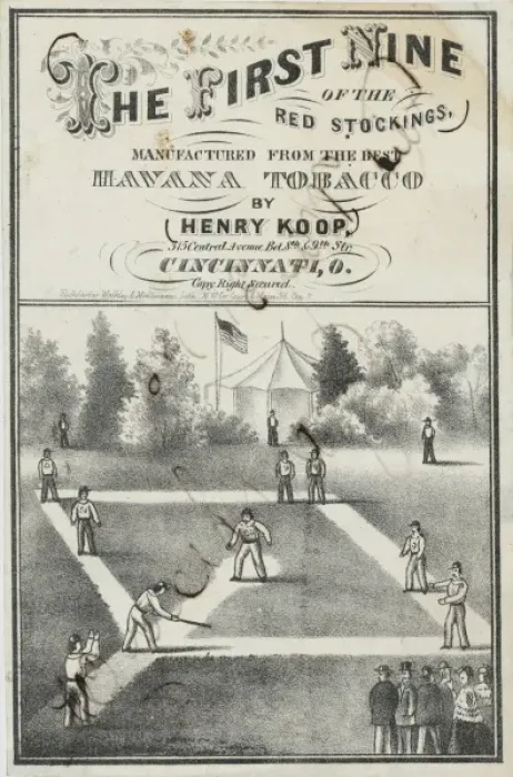 Framed Print : The first nine of the Red Stockings, manufactured from the b Framed Print : The first nine of the Red Stockings, manufactured from the b