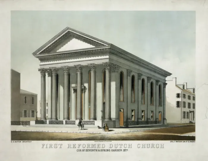Framed Print : First reformed Dutch church, cor. of Seventh & Spring Garden Framed Print : First reformed Dutch church, cor. of Seventh & Spring Garden
