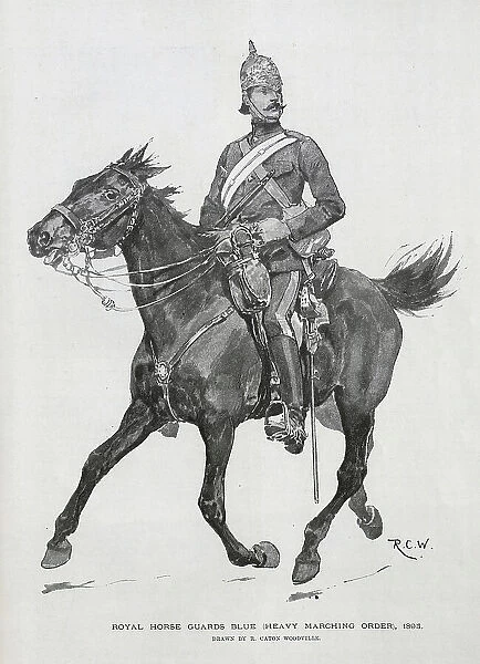 First Regiment of Life Guards Blue, Illustration by R C W