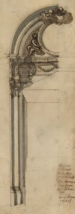Framed Print : First sketch for the chapel of Bonaventura at Potenza (Italy Framed Print : First sketch for the chapel of Bonaventura at Potenza (Italy