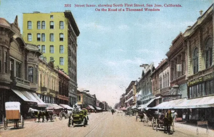 Framed Print : First Street, San Jose, Santa Clara County, California, USA Framed Print : First Street, San Jose, Santa Clara County, California, USA