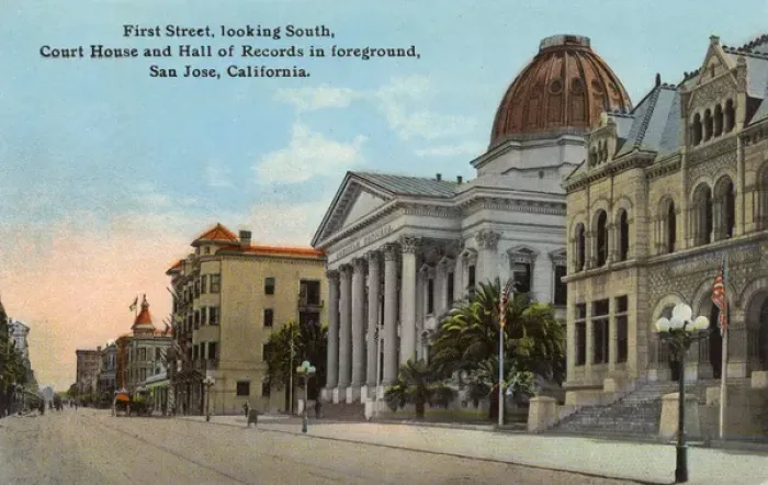 Framed Print : First Street, San Jose, Santa Clara County, California, USA Framed Print : First Street, San Jose, Santa Clara County, California, USA