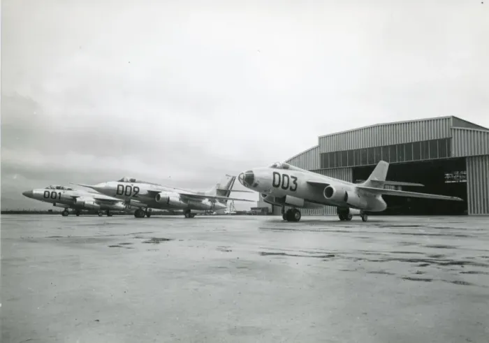 Framed Print : The first three Sud-Aviation SO4050 Vautour II prototypes