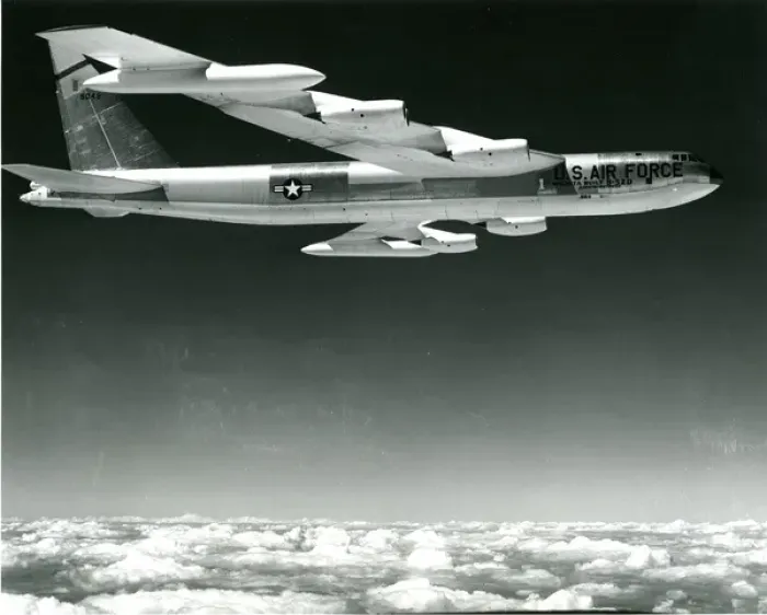 Framed Print : The first Wichita-built Boeing B-52D Stratofortress, 55-? Framed Print : The first Wichita-built Boeing B-52D Stratofortress, 55-?