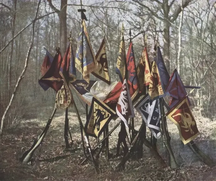 Framed Print : First World War (1914-1918). Pennants from 152th Framed Print : First World War (1914-1918). Pennants from 152th