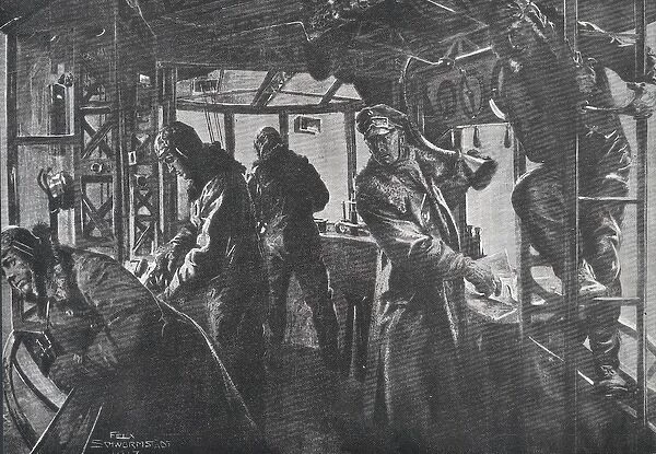 First World War (1917). Control position in a German