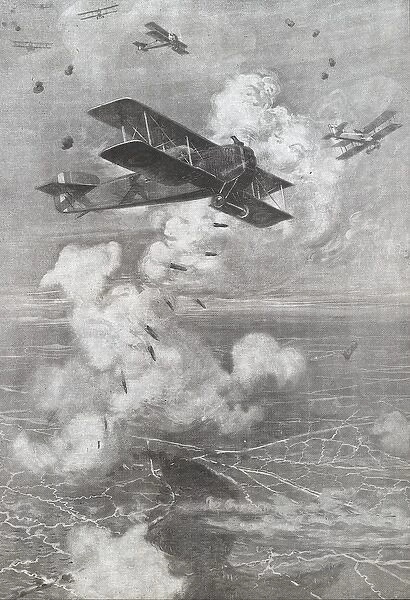 First World War (1918). Bombing by the French. Plane