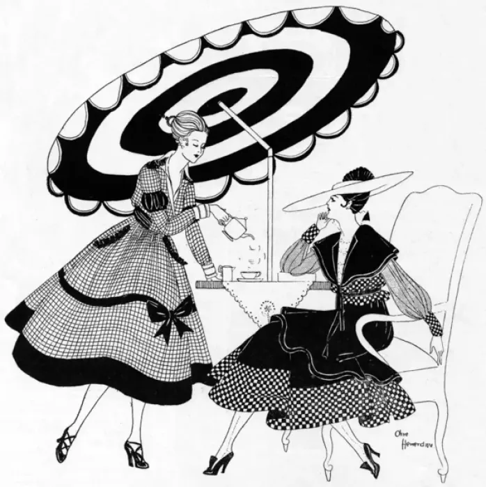 Framed Print : First World War dresses, ladies taking afternoon tea