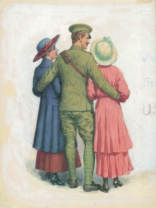 Framed Print : First World War Patriotic / Sentimental Postcard Framed Print : First World War Patriotic / Sentimental Postcard