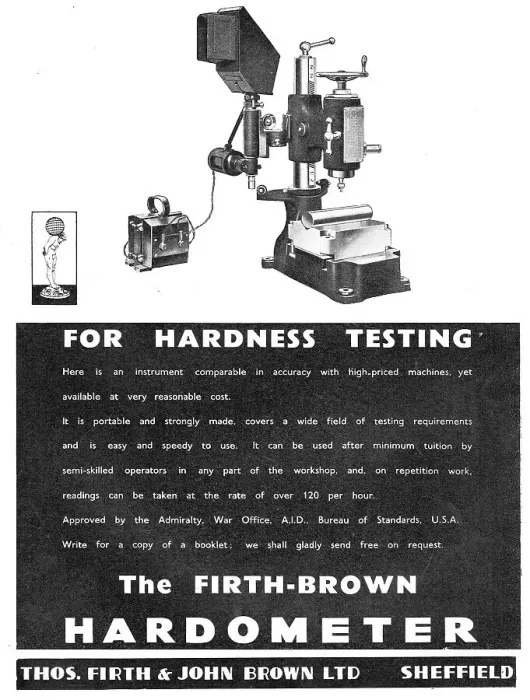 Framed Print : Firth Brown Hardometer Framed Print : Firth Brown Hardometer