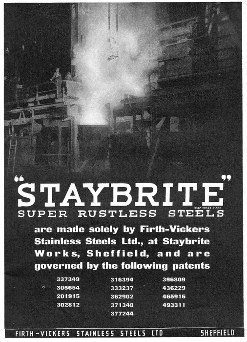 Framed Print : Firth Brown Staybrite Super Rustless Aircraft Steels Framed Print : Firth Brown Staybrite Super Rustless Aircraft Steels