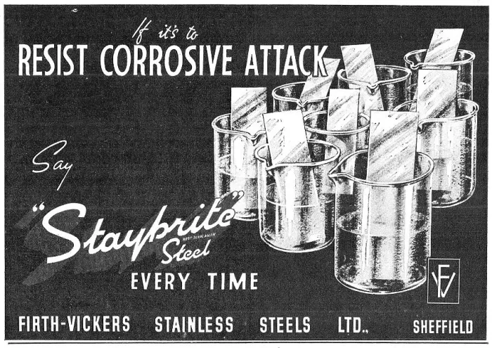 Framed Print : Firth-Vickers Staybrite Stainless Steels Framed Print : Firth-Vickers Staybrite Stainless Steels