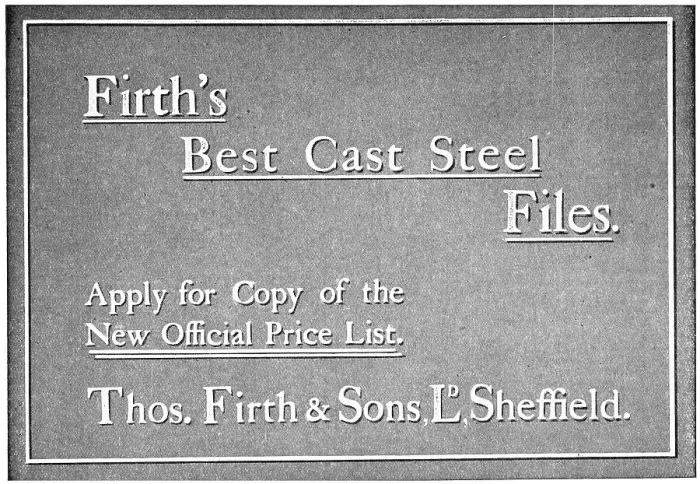Framed Print : Firths Cast Steel Files 1917 Framed Print : Firths Cast Steel Files 1917
