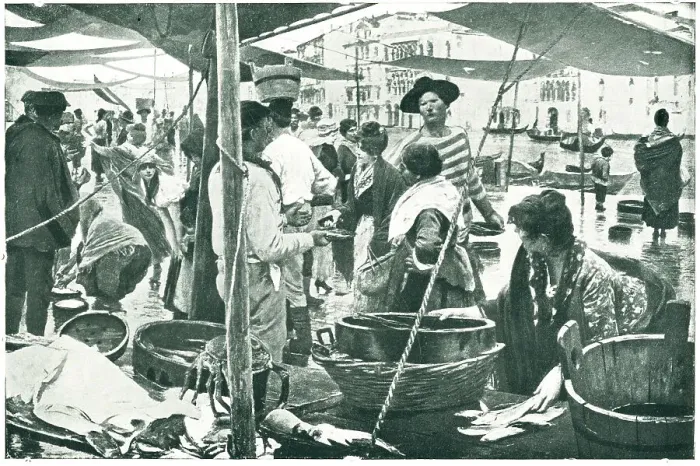 Framed Print : The Fish Market, Venice Framed Print : The Fish Market, Venice