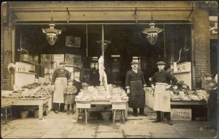 Framed Print : Fish Shop / Holloway Framed Print : Fish Shop / Holloway