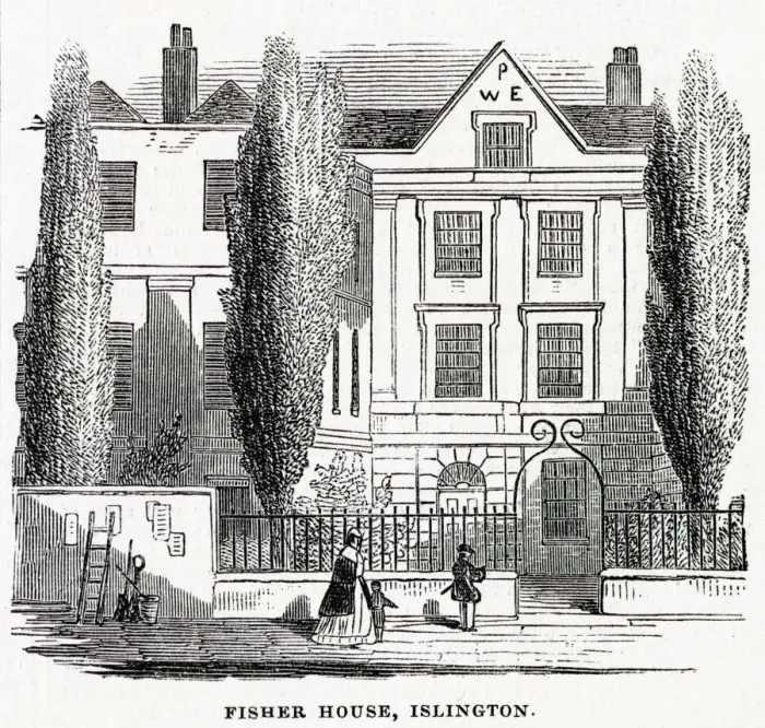 Framed Print : Fisher House, Islington, London. Date: 1845 Framed Print : Fisher House, Islington, London. Date: 1845