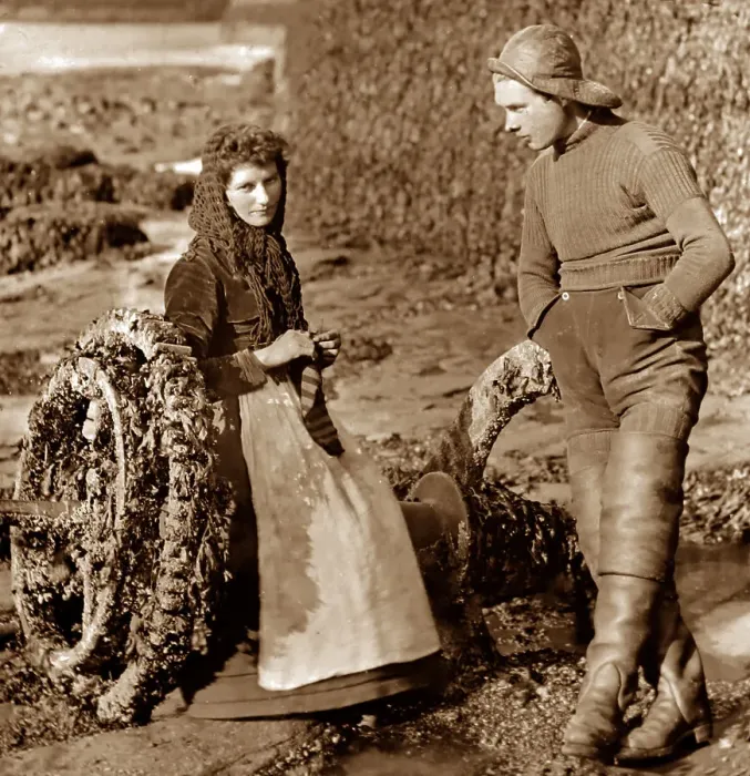 Framed Print : Fisherman and girl Framed Print : Fisherman and girl
