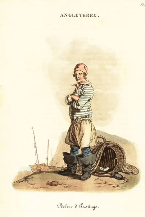 Framed Print : Fisherman of Hastings, Kent, England, 1800s Framed Print : Fisherman of Hastings, Kent, England, 1800s
