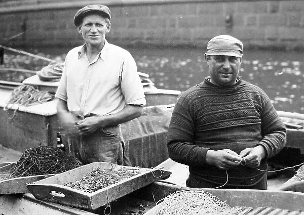 Fishermen Copenhagen Denmark in the 1930s