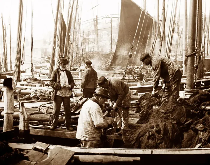 Framed Print : Fishermen, Newlyn Framed Print : Fishermen, Newlyn