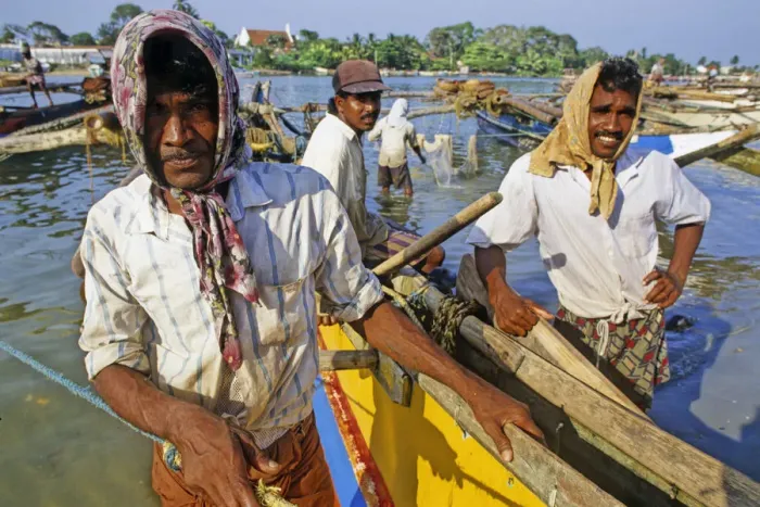 Framed Print : Three fishermen, Sri Lanka Framed Print : Three fishermen, Sri Lanka