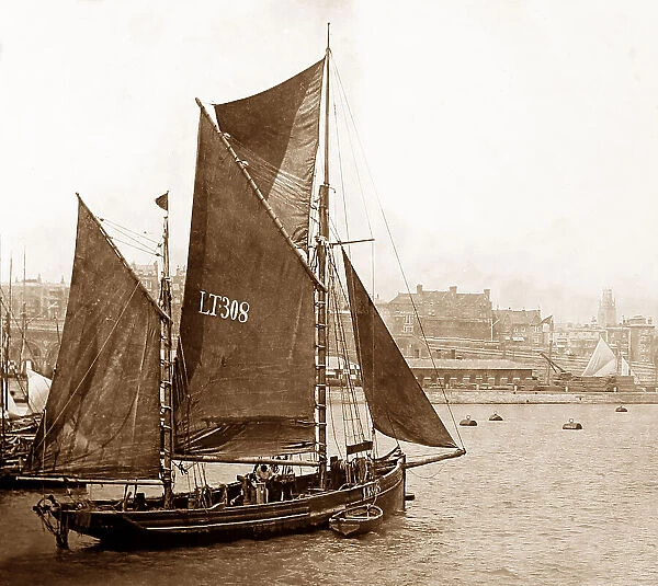 A fishing boat, Lowestoft, Victorian period