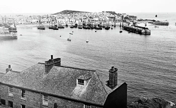 Framed Print : Fishing boats, St. Ives, Cornwall, Victorian period Framed Print : Fishing boats, St. Ives, Cornwall, Victorian period
