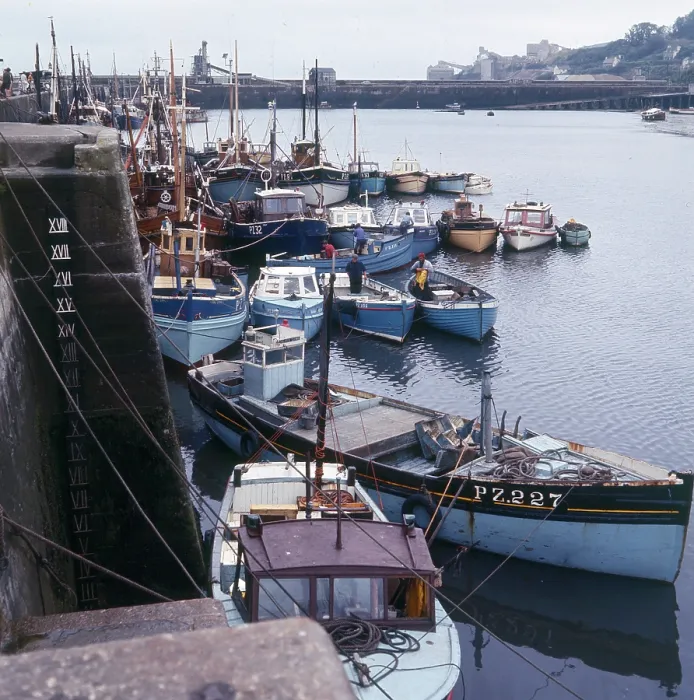 Framed Print : The Fishing fleet moored in Brixham Harbour, Devon Framed Print : The Fishing fleet moored in Brixham Harbour, Devon