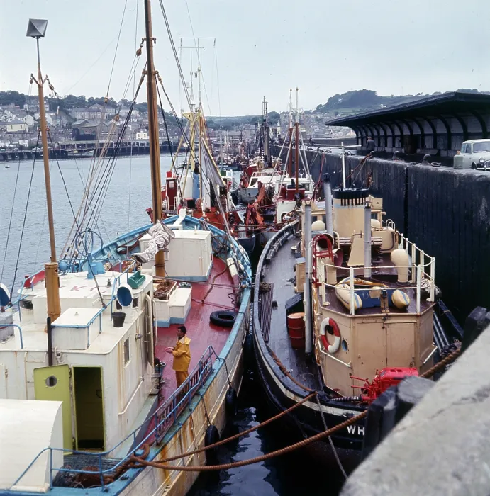 Framed Print : The Fishing fleet moored in Brixham Harbour, Devon Framed Print : The Fishing fleet moored in Brixham Harbour, Devon