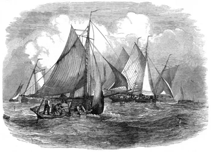 Framed Print : Fishing for Oysters Framed Print : Fishing for Oysters