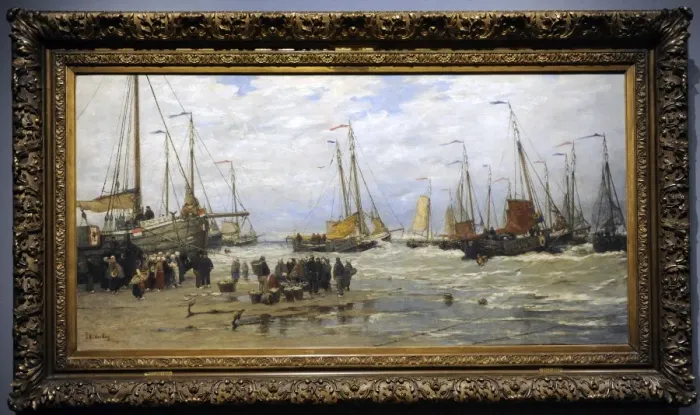Framed Print : Fishing Pinks in Breaking Waves, c. 1875-1885, by Hendrik Wi Framed Print : Fishing Pinks in Breaking Waves, c. 1875-1885, by Hendrik Wi
