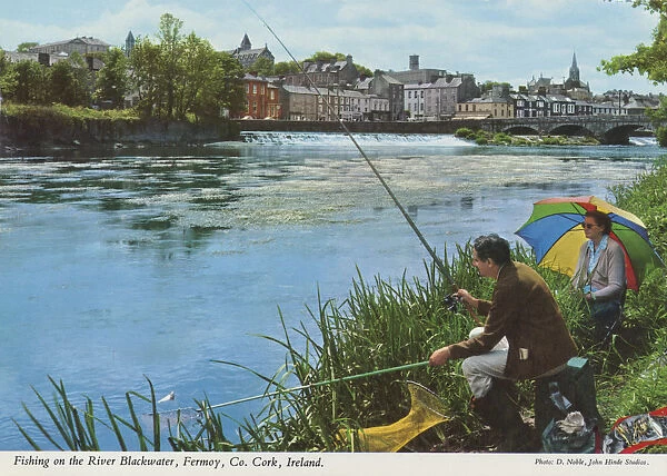 Fishing on the river Blackwater, Fermoy, County Cork