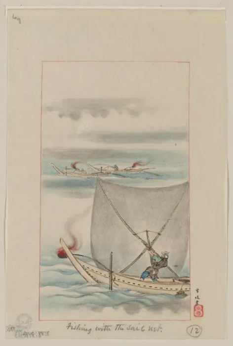 Framed Print : Fishing with the sail net Framed Print : Fishing with the sail net